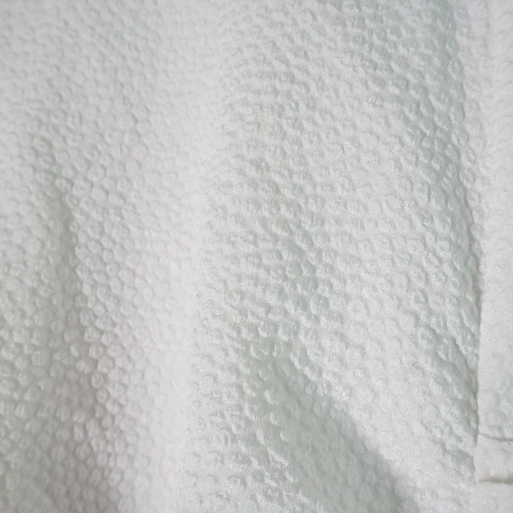 ASTR The Label‎ Ruched Blouse Puff Long Sleeve Textured White Top XL